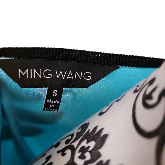 Ming Wang sz medium turquoise black cardigan with sz small shell - Picture 9 of 9